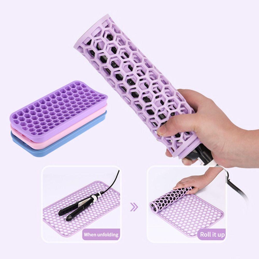 Portable Heat Insulation Pad Silicone Styling Tool Professional Curling Iron Mat  Travel