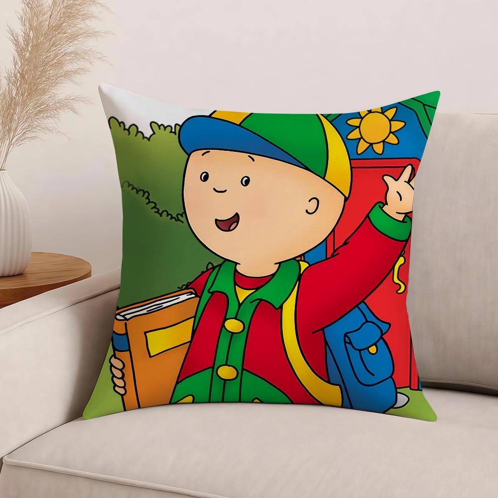 Tecknad Caillou Kuddfodral Kontorskuddar Lämpliga för Soffa Bil Sovrum Dekorativt Kuddfodral
