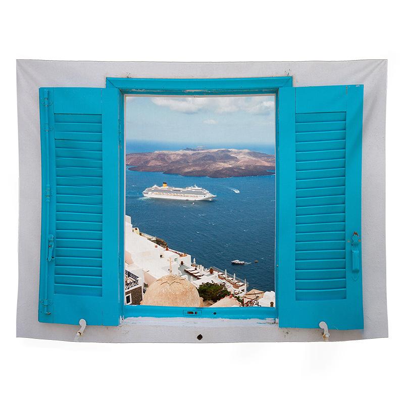 VIKAMA Atmospheric Landscape Tapestry Bedroom  Living Room Sofa Backdrop Guesthouse  Dormitory Decorative Hanging Tapestry