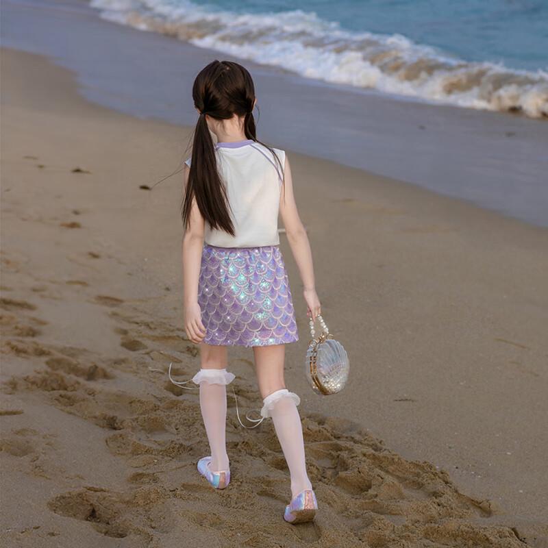 Girls' Mermaid T-Shirt & Skirt Set