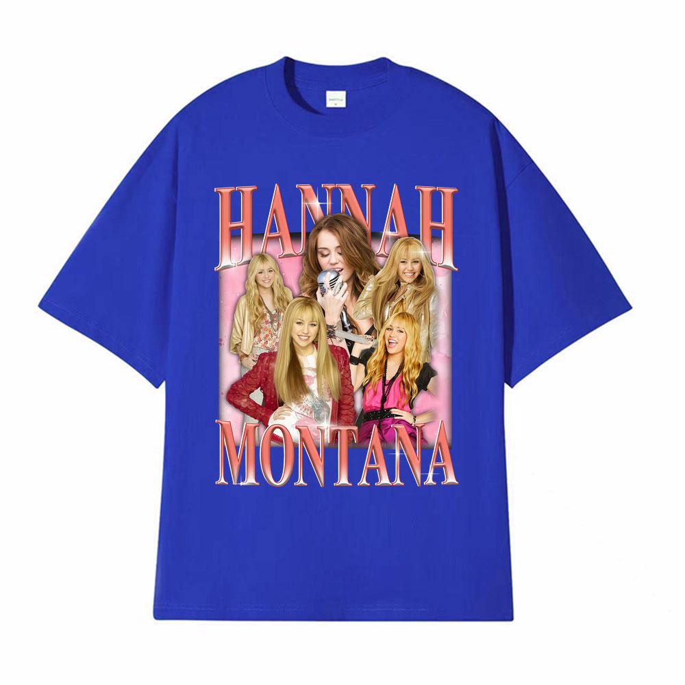 Hannah Montana Vintage 90s Graphic Tshirt Men Womens Clothing Aesthetic High Street T Shirts 100 Cotton Short Sleeve Tshirts