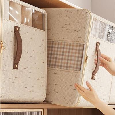 Sichtbare Kleider-Steppdecken-Aufbewahrungstasche Faltbar Große Kapazität Decken-Bettdecken-Taschen mit Deckel Staubdicht Kleiderorganizer Kinder-Spielzeug