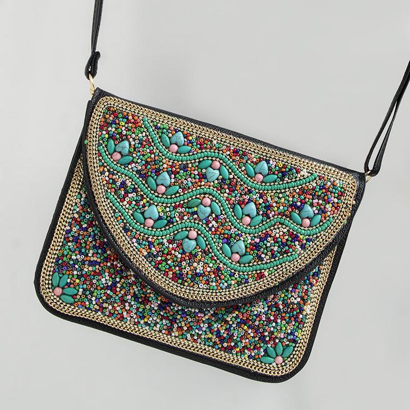 Bohemian Style Crossbody Bag With Shell Decoration For Daily Casual Wear