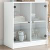 VidaXL Sideboard with White Glass Doors 68x37x75.5 Cm 836420