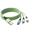 1.2M Multi-Device Liquid Silicone Charging Cable: Compatible with Apple, Android, and TYPE-C.
