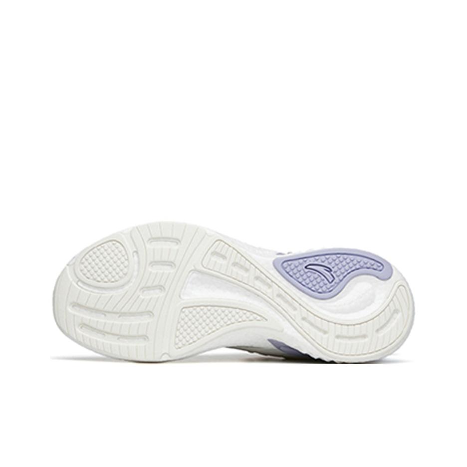 Anta Mars Foam Breathable Low-Top Running Shoes Women sneaker Ivory Purple 122215570R-3