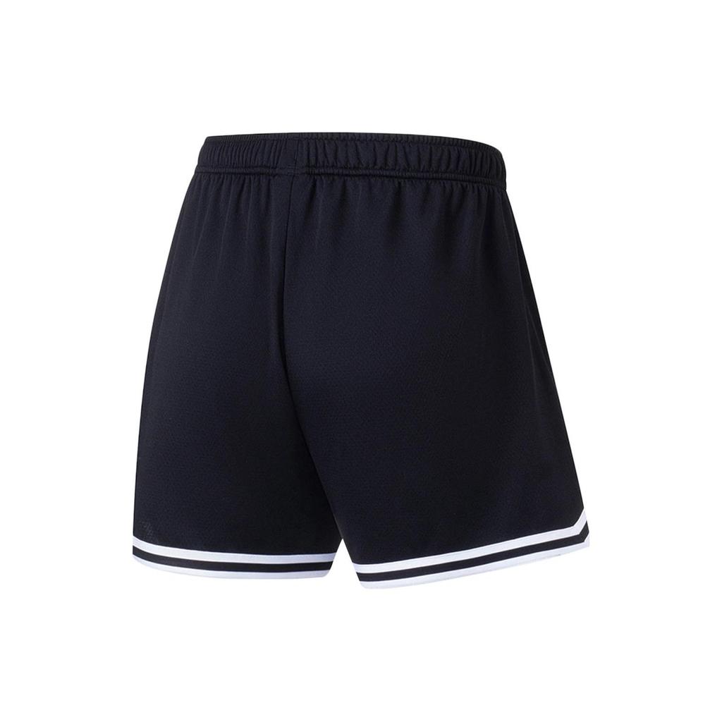 Li-Ning Sports Basketball Series Logo Print Elastic Waist Basketball Pants Men Bottoms Black AAPT005-4