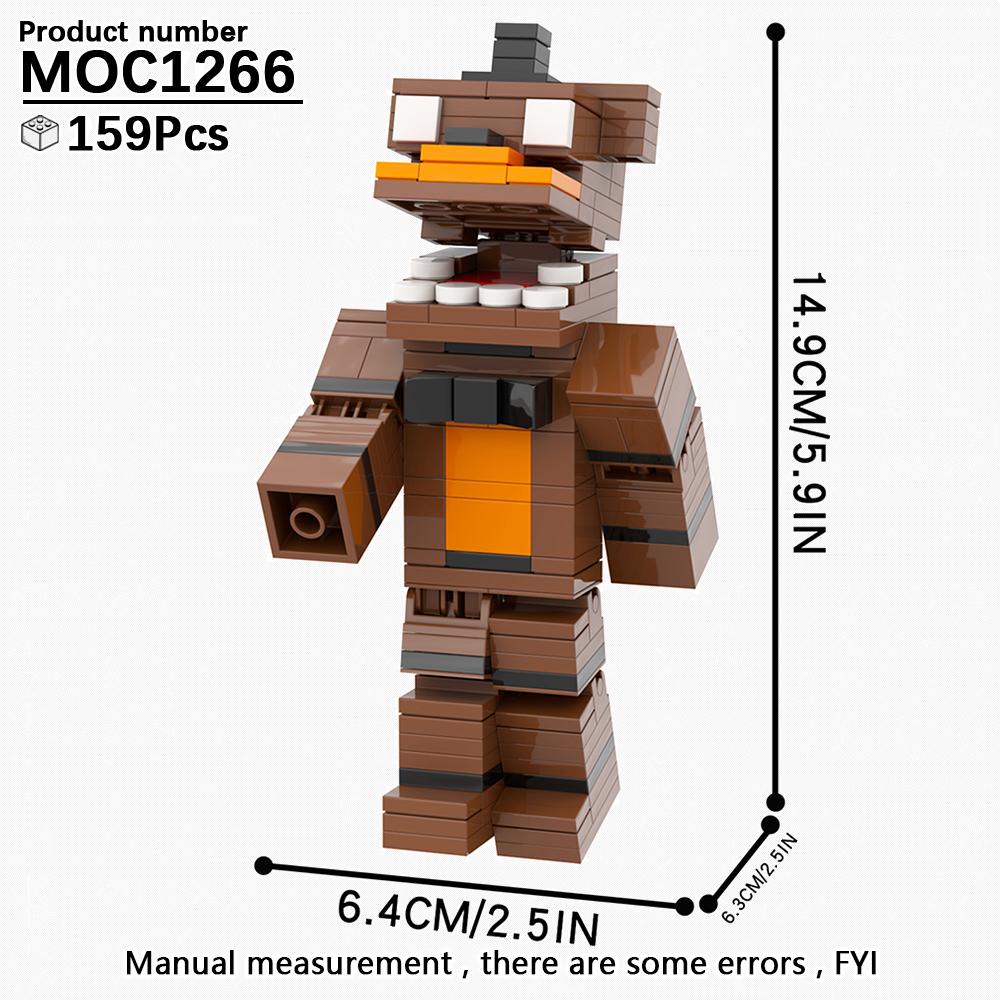 MOOXI FANF Horror Game Role Ducks Foxy Rabbit Bear MOC Bricks Model Kit DIY Diorama Children Toys Building Blocks Set Adult Gift