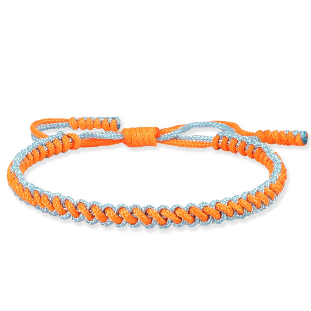 Women's Two-Color Ethnic Knot Bracelet: High-End Handwoven Jewelry