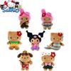 Adorable Black Kitty Skateboard Plush Toy Soft Pp Cotton Stuffed Animal Cartoon Figure
