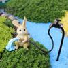 Rabbit Flush Sculpture Bunny Decor Yard Decoration Resin Bunny Figurines Home Garden Outdoor Statues Easter Rabbit Decoration