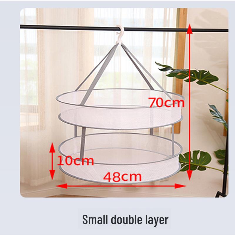 Multifunctional Anti-Deformation Drying Basket: New Enclosed Zipper Net Bag for Clothes, Anti-Mosquito, and Vegetable Drying.