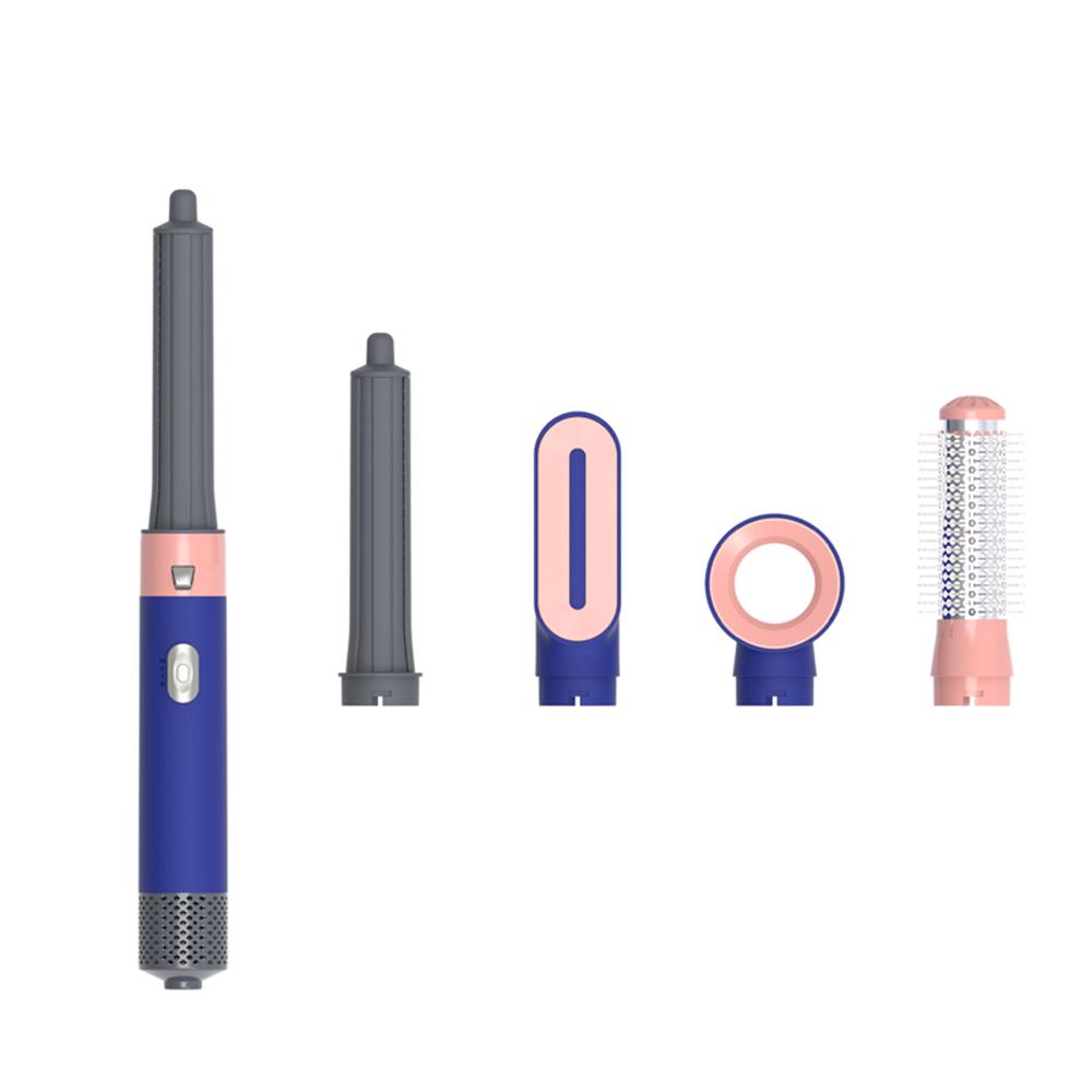 Professional 5-in-1 Hair Dryer Brush Curling Iron with Fast Heating Diffuser & Comb Attachments for Hair Styling