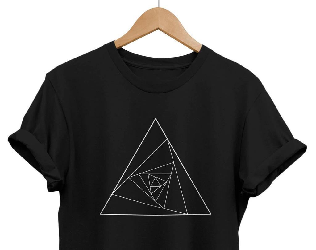 Minimalist Abstract Triangle T-Shirt: Artsy Geometric Tee