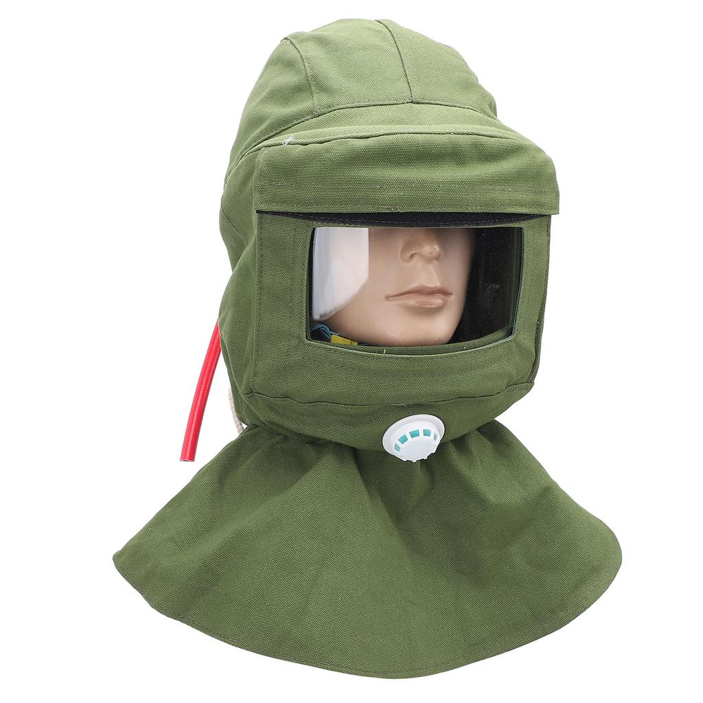 Capuche de Sablage Verre Transparent Écharpe Sableur Housse de Protection pour Peinture au Pistolet