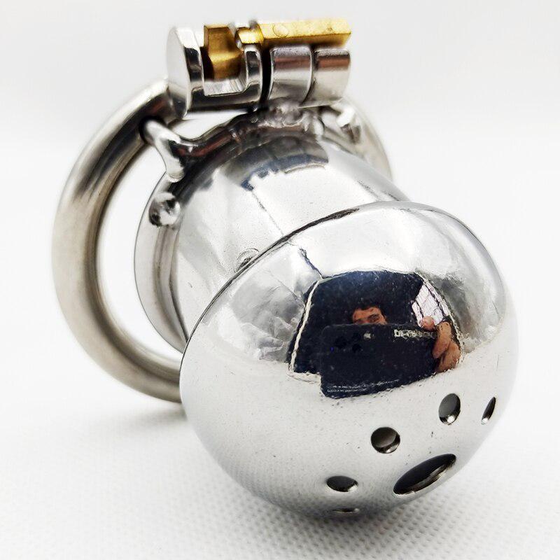 Stainless Steel Male Chastity Lock Cock Cage
