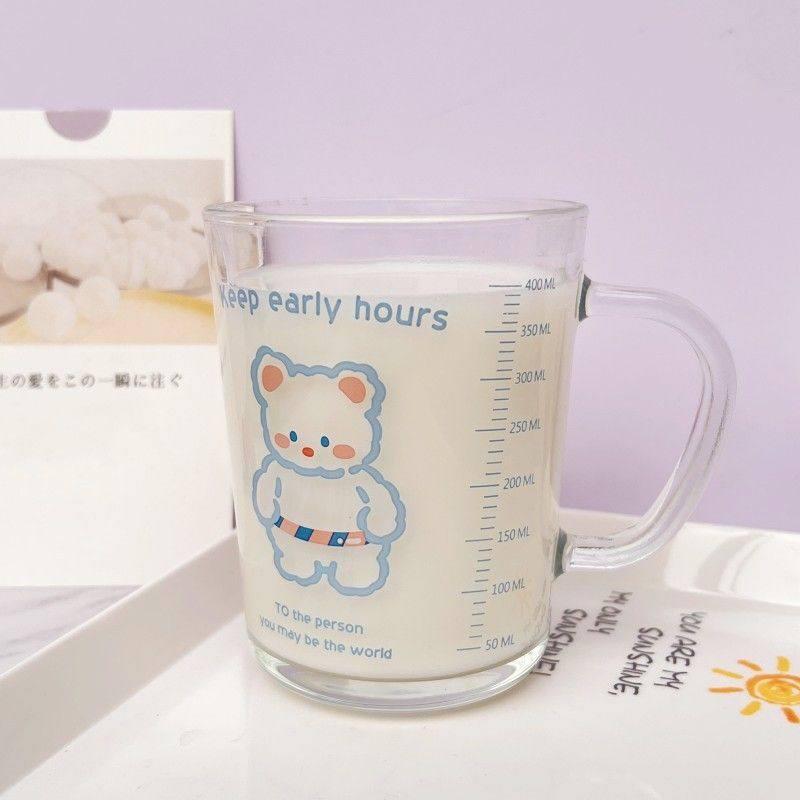 ZISIZ Children s Graduated Glass Milk Cup