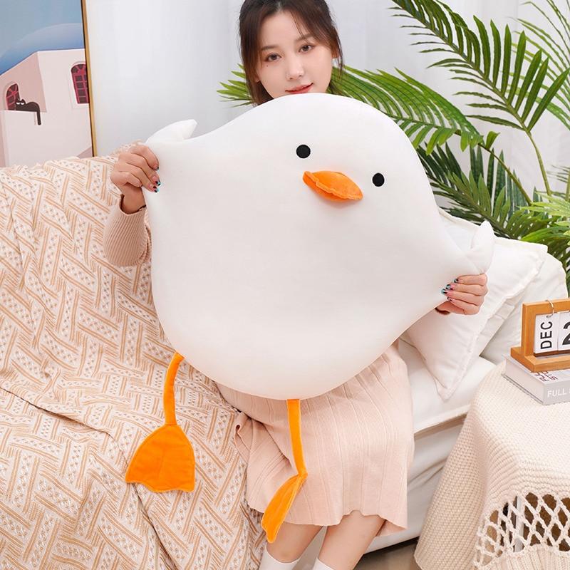 Entzückende Squishy Weiße Enten Plüschtiere Gefülltes Süßes Tierkissen Umarmungs Schlafkissen Kinder Baby Geburtstagsgeschenke