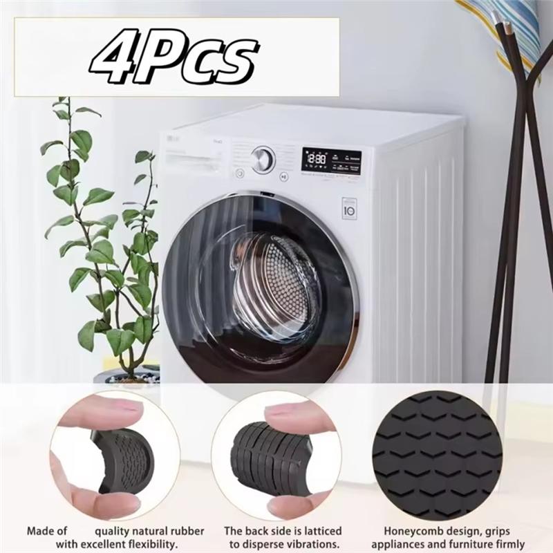 AD23-4Pcs Anti-Vibration Pads For Washing Machines - Non-Slip & Noise-Reducing Universal Feet For Appliances, Furniture