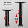 Adjustable Black Floorboard Support Legs for Furniture - Sofa, Table, Cabinet, Coffee Table, and Heightening Brackets with Foot Pads.