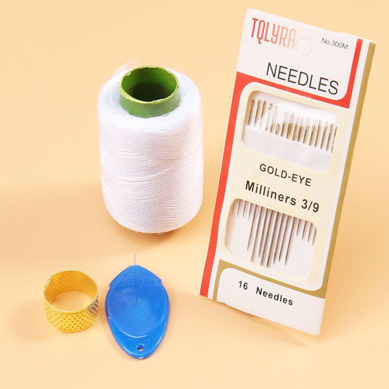 Household Sewing Needle & Thread Box: Black & White Hand Sewing Threads