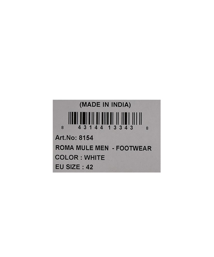 Doubleu Roma Mule - White / 8154