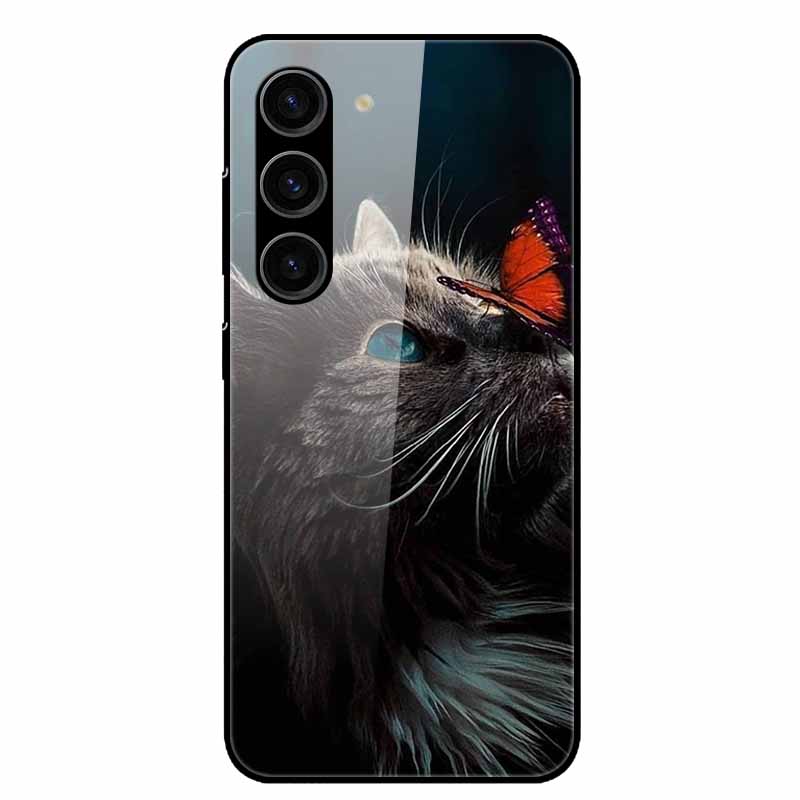 For Samsung Galaxy S25 Plus Case Tempered Glass Hard Phone Cover for Samsung S25 Ultra 5G Back Cases for GalaxyS25 S 25 S25Plus