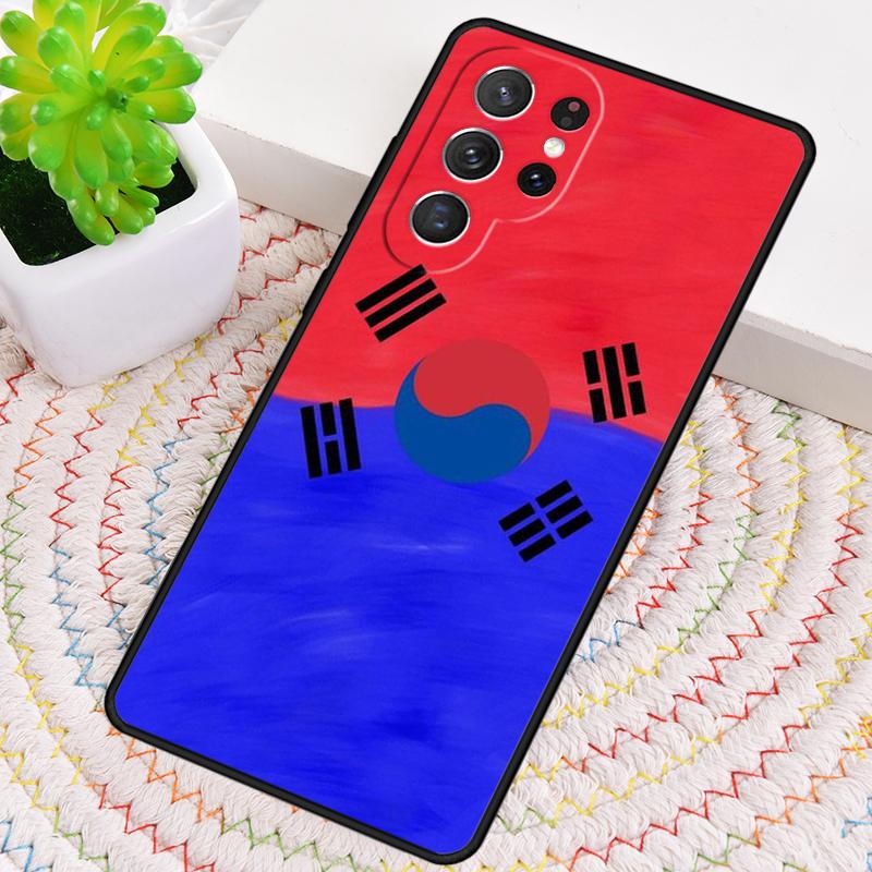 South Korea Flag TPU Phone Case For Samsung Galaxy note 10 pro S26 S25 S24 S23 S22 Ultra Plus S21 FE S20 Shockproof Cover