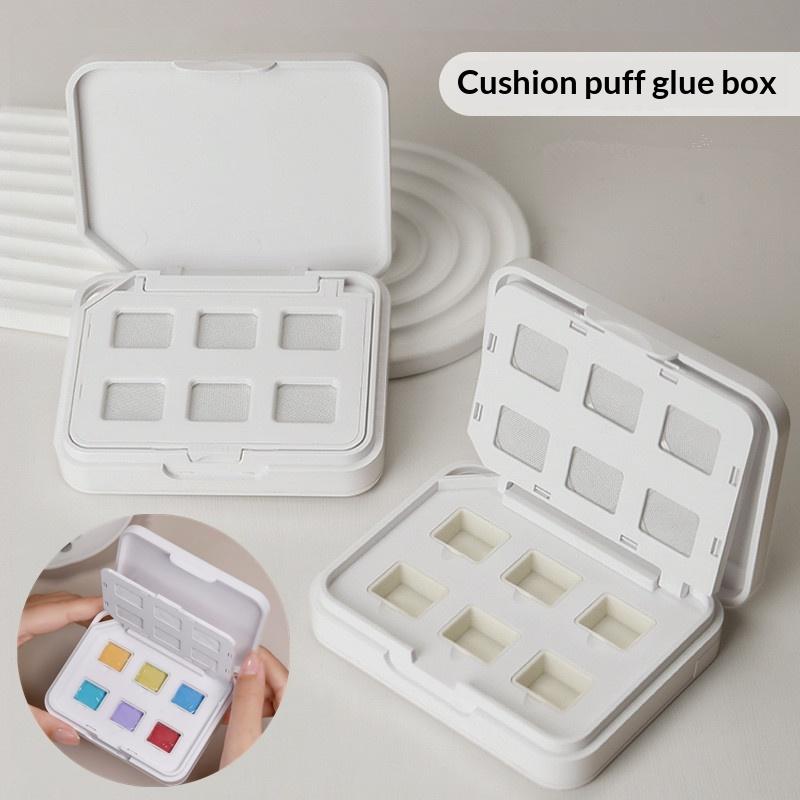 Six-Grid Empty Nail Cushion Pat Pat Gel Jar Box For Nail Manicure Diy Fast Painting Gel Solid Uv Varnishes Ombre Gel Nail Polish