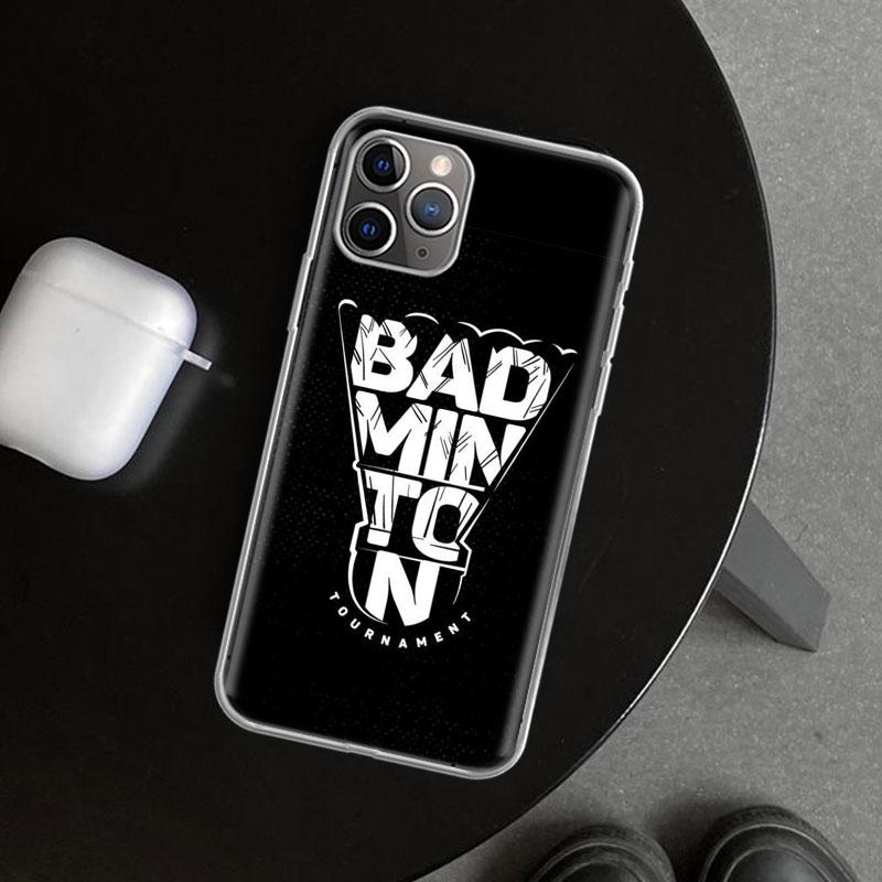 

Badminton Sport Phone Case Cover for iPhone 11 12 13 Mini 14 15 Plus 16 Pro Max 17 Air 7 8 + SE Art Customized Fundas 11 12 13 M iPhone 11