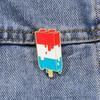 Cute Tri Color Ice Cream Brooch Summer Popsicle Clothing Accessories Badge