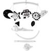 Baby Musical Crib Infant Crib Hanging Rotating Soother Rattles Toys for Toddlers