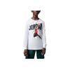 Letter Logo Basketball Pattern Printed Long Sleeve T-Shirt Kids Tops White FJ6377-100