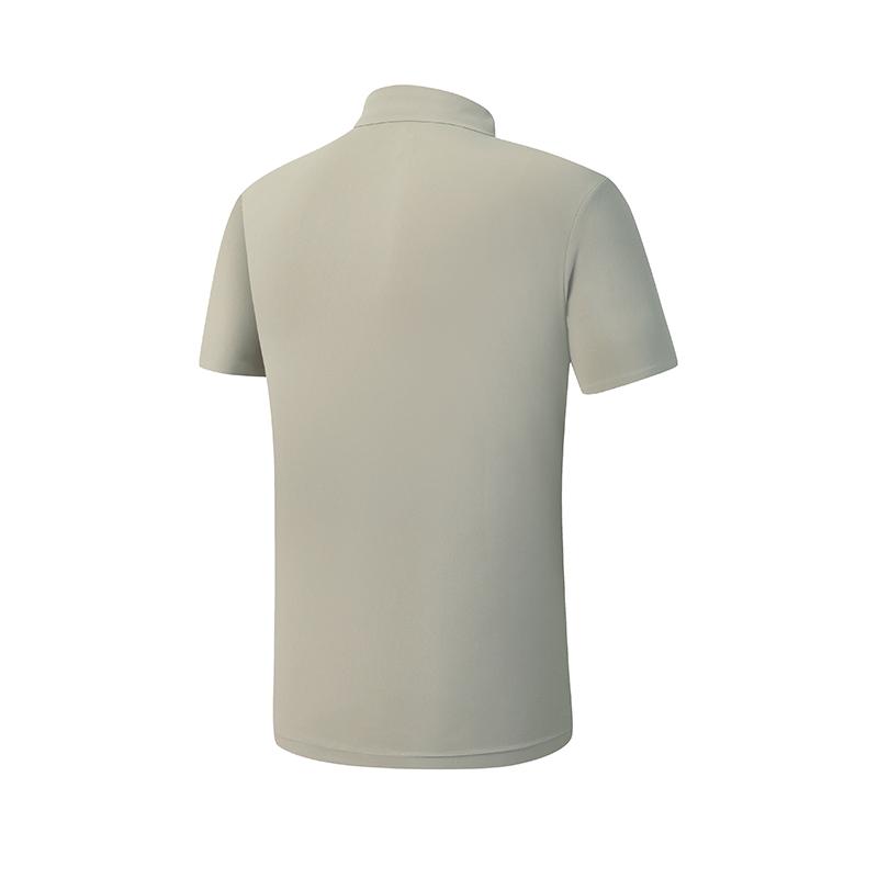 FILA Fitness Series Simple Sports Training Casual Comfortable Moisture-Wicking Quick-Dry Short Sleeve Polo Shirt Men tops Gray Brown A51M621108FGY