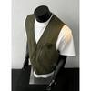 Mens Retro Workwear Vest Functional Sleeveless Jacket Outdoor Streetwear