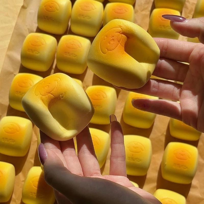 Squeeze Fidget Stress Relief Toy 1Pcs Super Soft Simulated Milk Bread for Family Parent-child Interactive Game