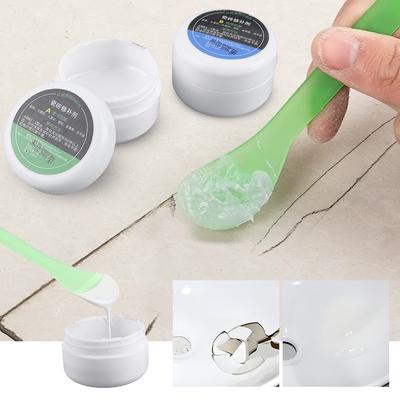 Kit di Riparazione Piastrelle Kit di Riparazione Porcellana Sigillante per Riparazione Crepe Colla Pasta di Riparazione per Piastrelle in Ceramica per Crepe Buchi Scheggiature Graffi Ammaccature