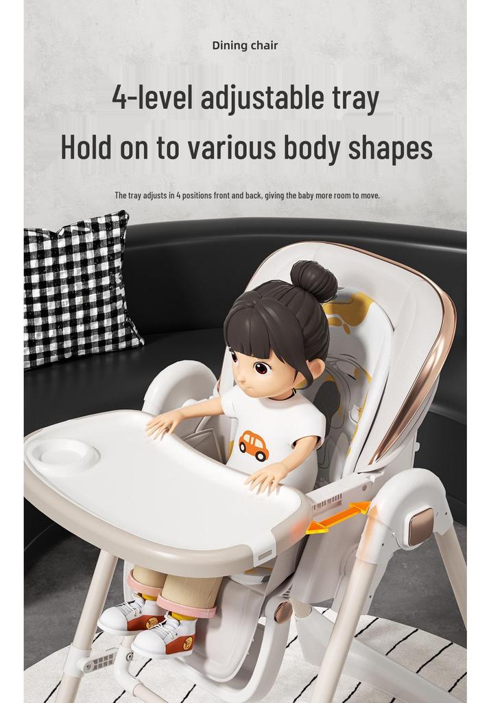 Convertible Baby High Chair & Rocker: Foldable 2-in-1 Dining Seat & Cradle