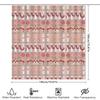 Kawaii Animal Print Shower Curtain Love Heart Dog Pattern For Bath Decor In Pastel Pink Color With Red Scarves Hearts Design