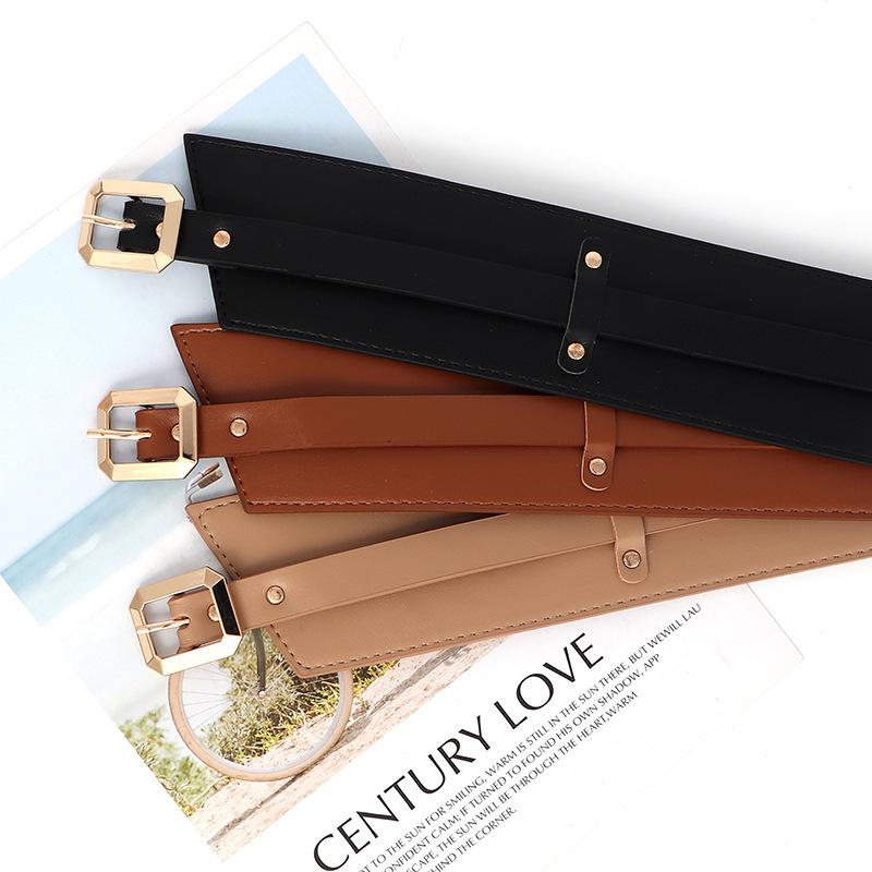 Women S Black Simple Wide Waist Belt For Dress And Shirt