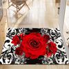 1 piece/8mm thickness JIT rose pattern bathroom rug, kitchen mat, living room rug, bedroom rug, indoor doorway mat, machine washable, entrance door