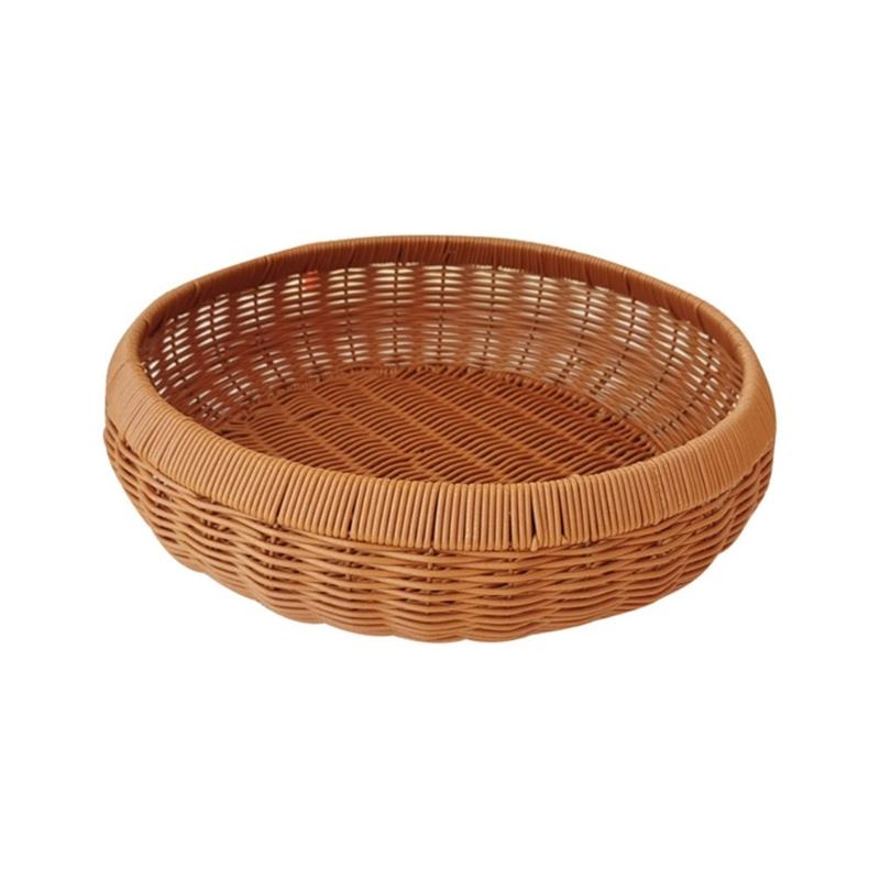 

Versatile Woven Storage Organizer Imitation Rattan Basket for Books Toy Large Capacity Fruit and Vegetable Holder 1