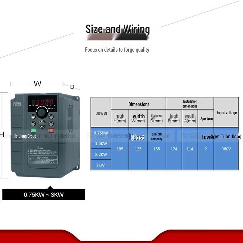 Трехфазный преобразователь частоты Yuante TD500 для вентиляторов и насосов, китайская вилка (адаптер в комплекте)