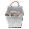 Galvanized Rectangular Flower Bucket Thickened Plant Container Iron Flower Pots  Garden