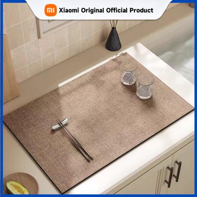 Tapis simple carré pour vaisselle tapis absorbant pour table tapis antidérapant en terre de diatomées tapis de table tapis d'égouttage pour vaisselle tapis de machine à laver