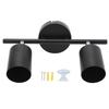 LED Track Light Kit 2 Heads 10.8in Track 90 Degrees Rotatable 2 Light Track Lighting Kit for GU10