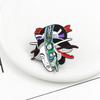 Trendy Japanese Geisha Halloween Enamel Pin: Creative & Versatile Brooch