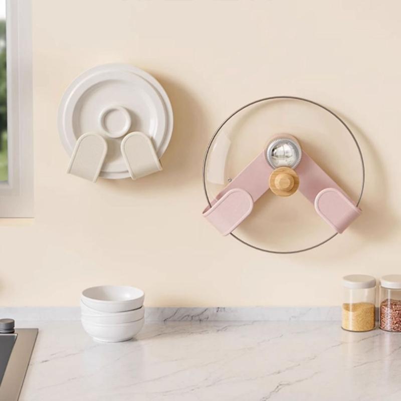 Without Drilling Kitchen Cabinet Lid Organizers With Adjustable Designs Home Accessory for Easy Installation Holder