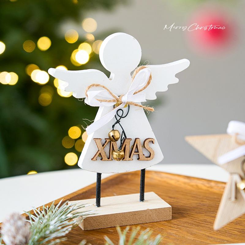 Christmas Ornaments Christmas Tree Bells Tabletop Ornaments Living Room Holiday Dress Christmas Angel Ornaments Scene Arrangement