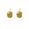 Elegant European & American Style Brushed 925 Silver Stud Earrings: Light Luxury, Versatile, and Fashionable Flat Round Design.